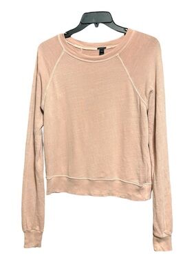 J. Crew Soft Blush Peach Long-Sleeve Crewneck Sweatshirt